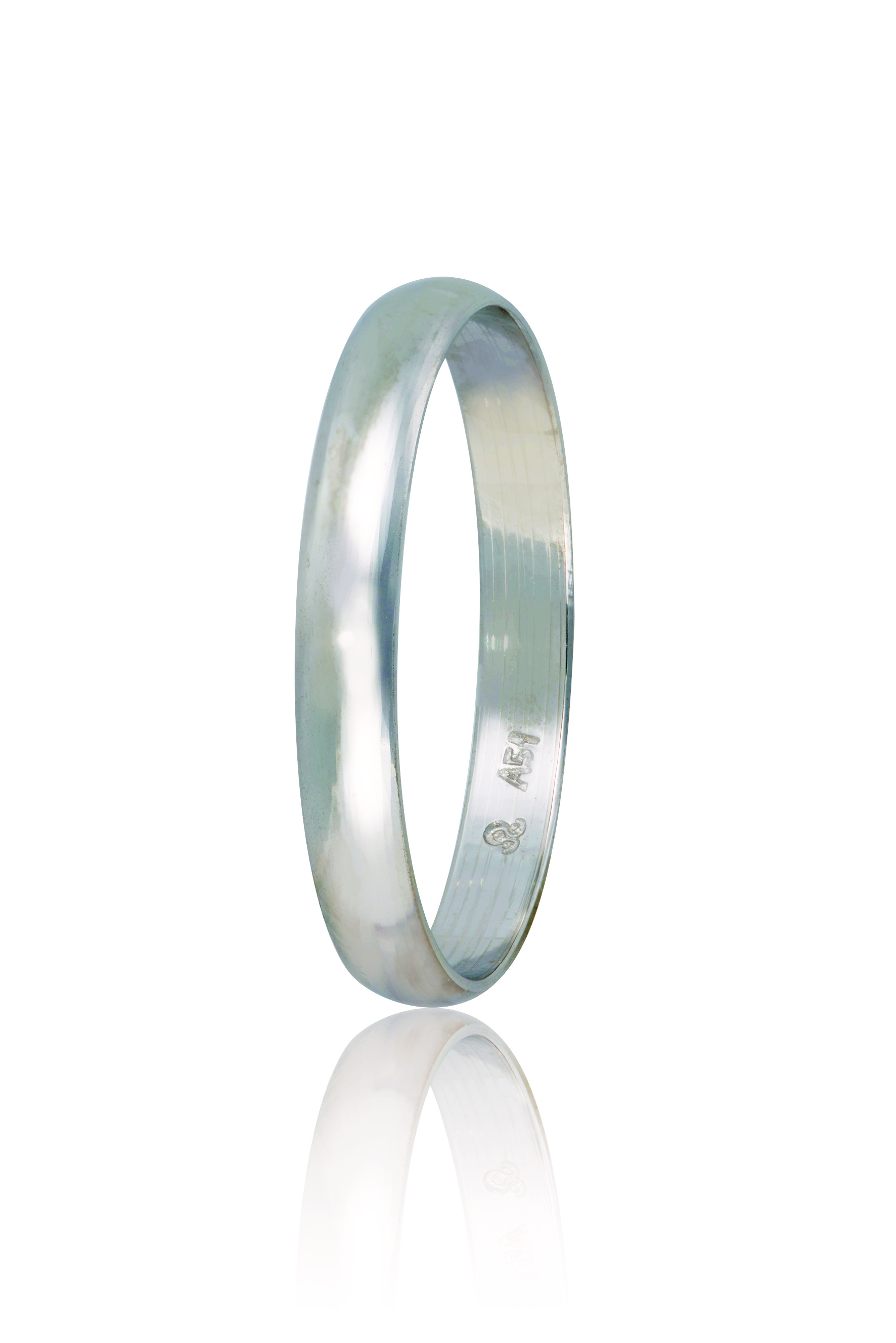 Βέρες γάμου απο λευκόχρυσο 3mm (code HR1Aw)